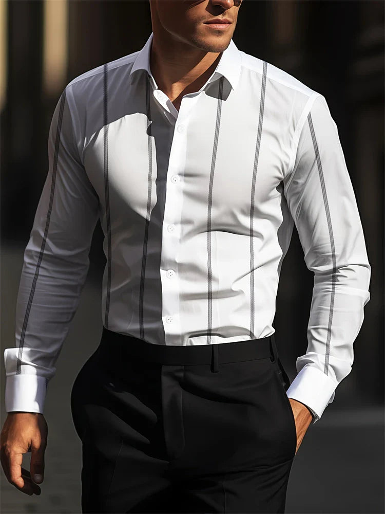 Men's Velvet Shirt — Structured Collar, Tailored Fit