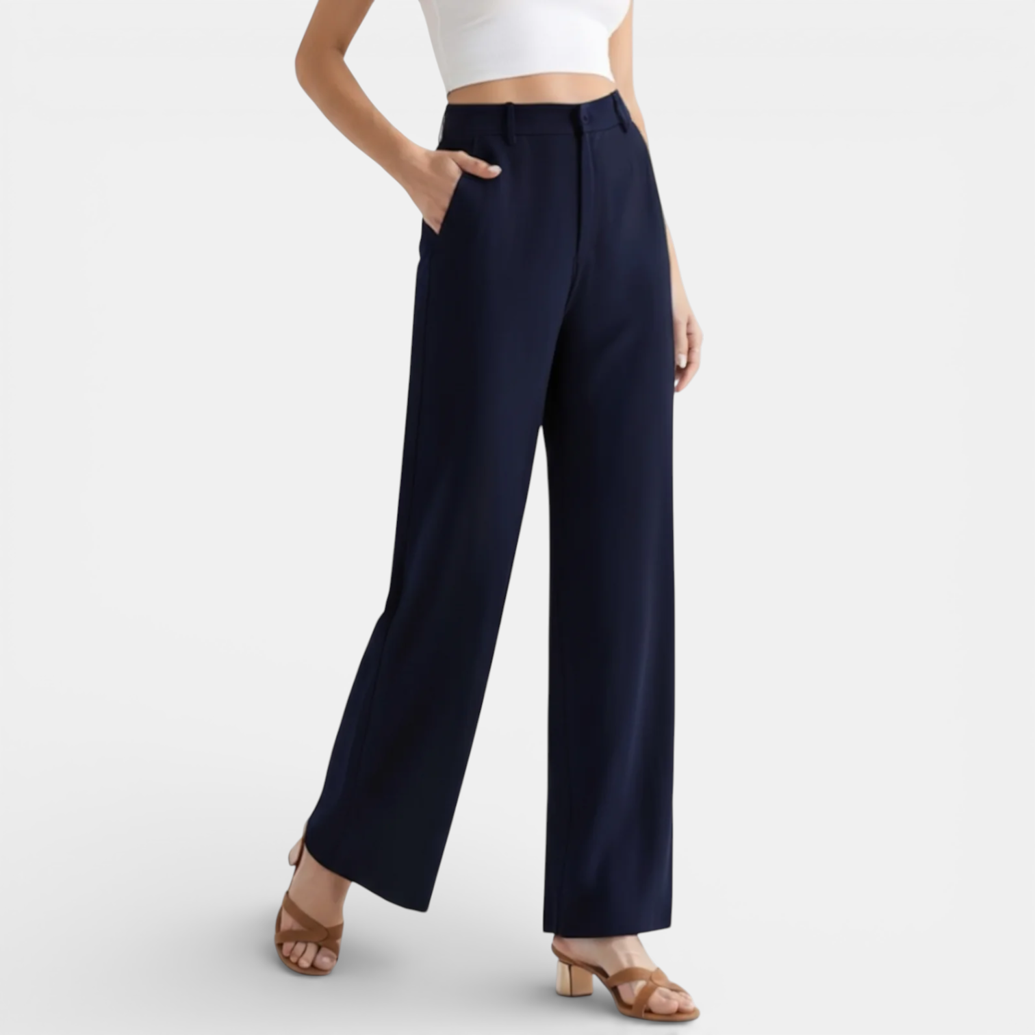 Elegant Wide Leg Trousers Women | Soft Fabric with Flattering Silhouette | Comfortable Fit for Everyday Style