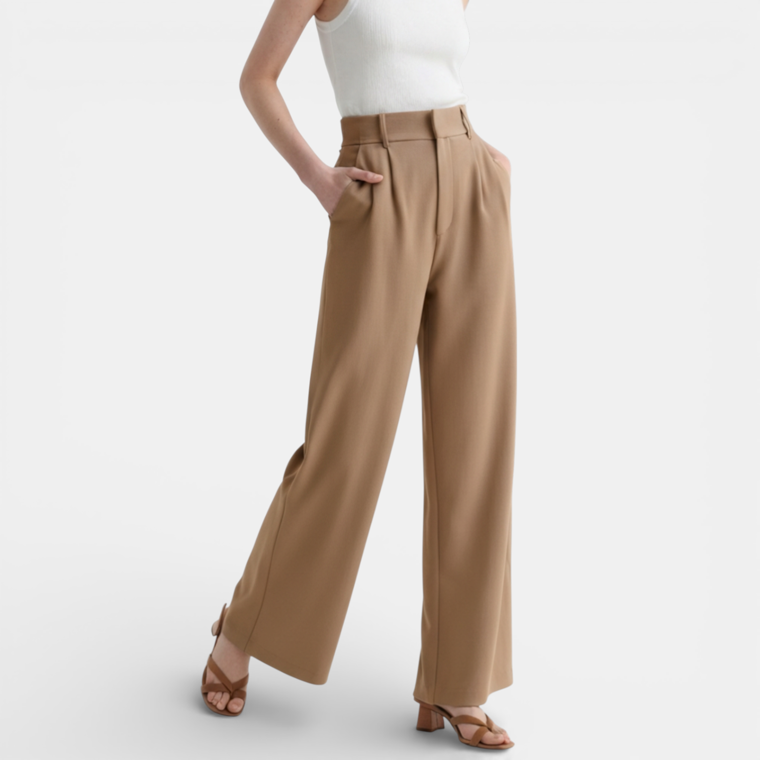 Elegant Wide Leg Trousers Women | Soft Fabric with Flattering Silhouette | Comfortable Fit for Everyday Style