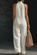 Elegant Women's Jumpsuit with Wide Leg Design & Breathable Fabric...
