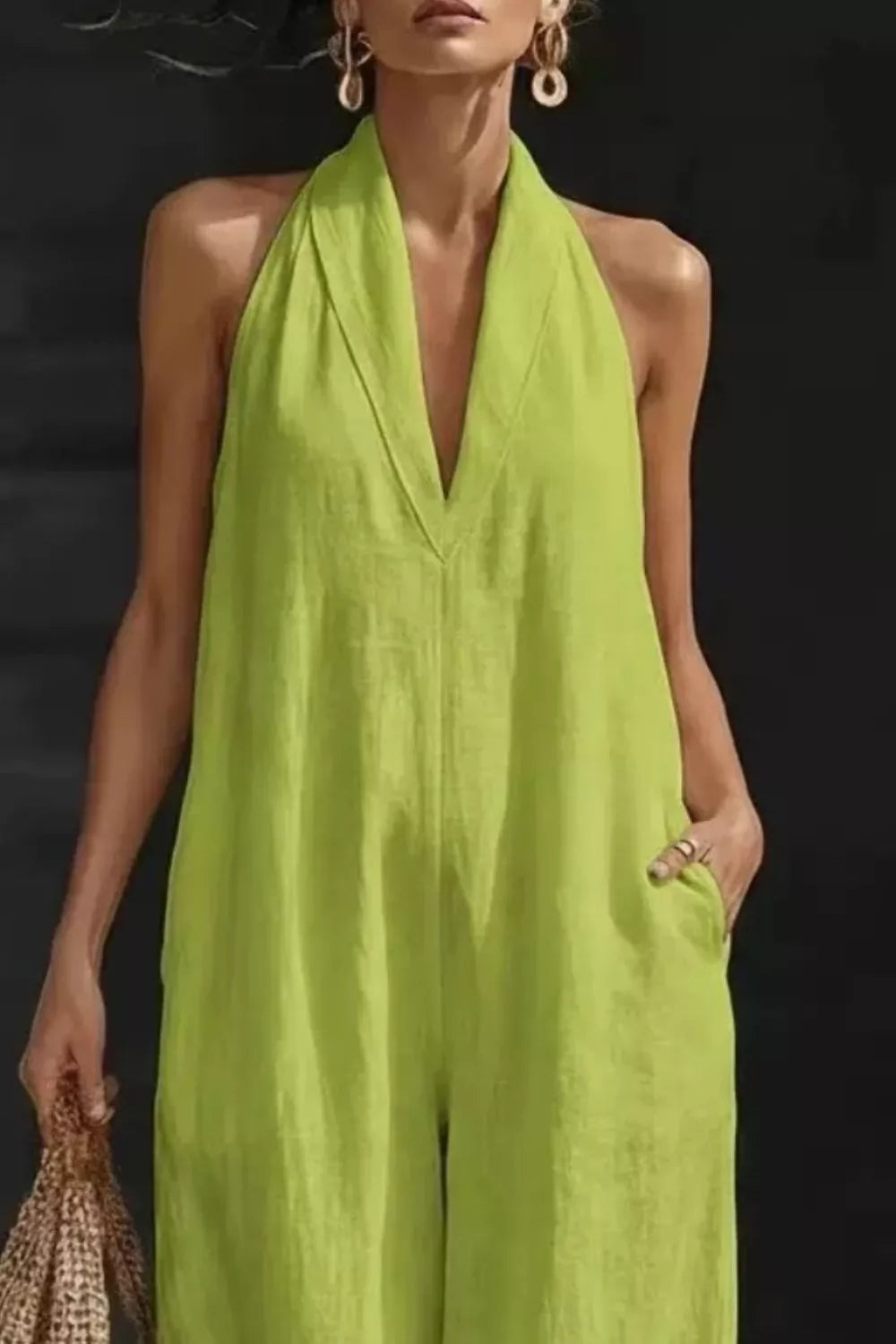 Elegant Women's Jumpsuit with Wide Leg Design & Breathable Fabric...