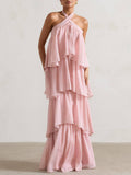 Elegant | Floral Maxi Dress with Ruffle Detail | Comfortable Long Dress for Effortless Style