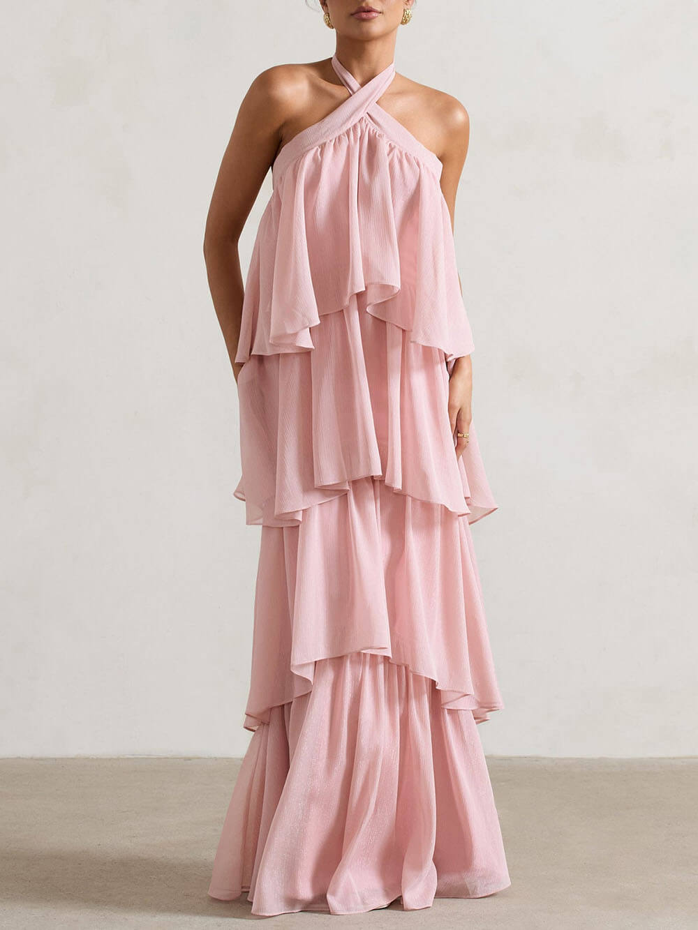 Elegant | Floral Maxi Dress with Ruffle Detail | Comfortable Long Dress for Effortless Style