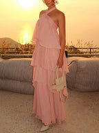 Elegant | Floral Maxi Dress with Ruffle Detail | Comfortable Long Dress for Effortless Style