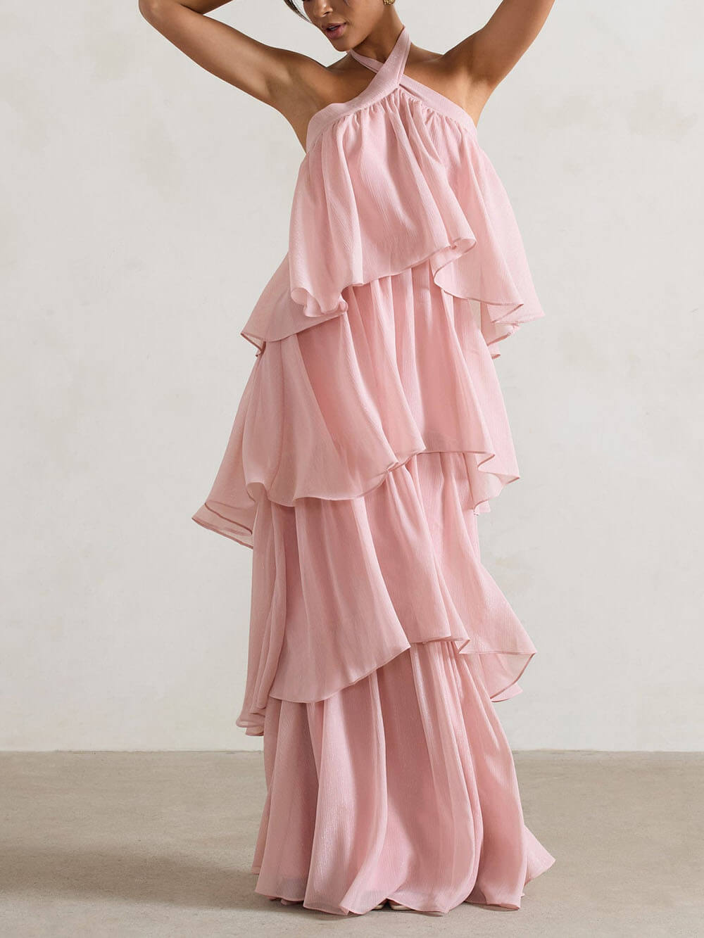 Elegant | Floral Maxi Dress with Ruffle Detail | Comfortable Long Dress for Effortless Style