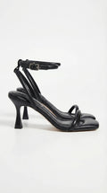 Women's Elegant | Heeled Sandals with Adjustable Ankle Strap | Strappy Design for All-Day Comfort | Comfortable Kitten H 0