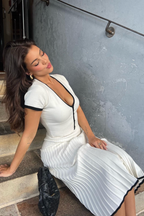 Elena Collection | Women's Outfit Set with Premium Knit Blend | Elegant Midi Skirt and Cardigan for Special Occasions
