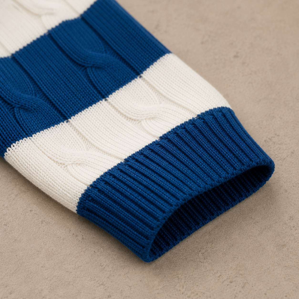 Men's T-Shirt with Cable Knit Texture