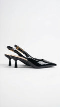 Women's Elizabeth Collection | Low Sling Back Court Heels with Glossy Patent Finish | Elegant Design for All-Day Comfort 0