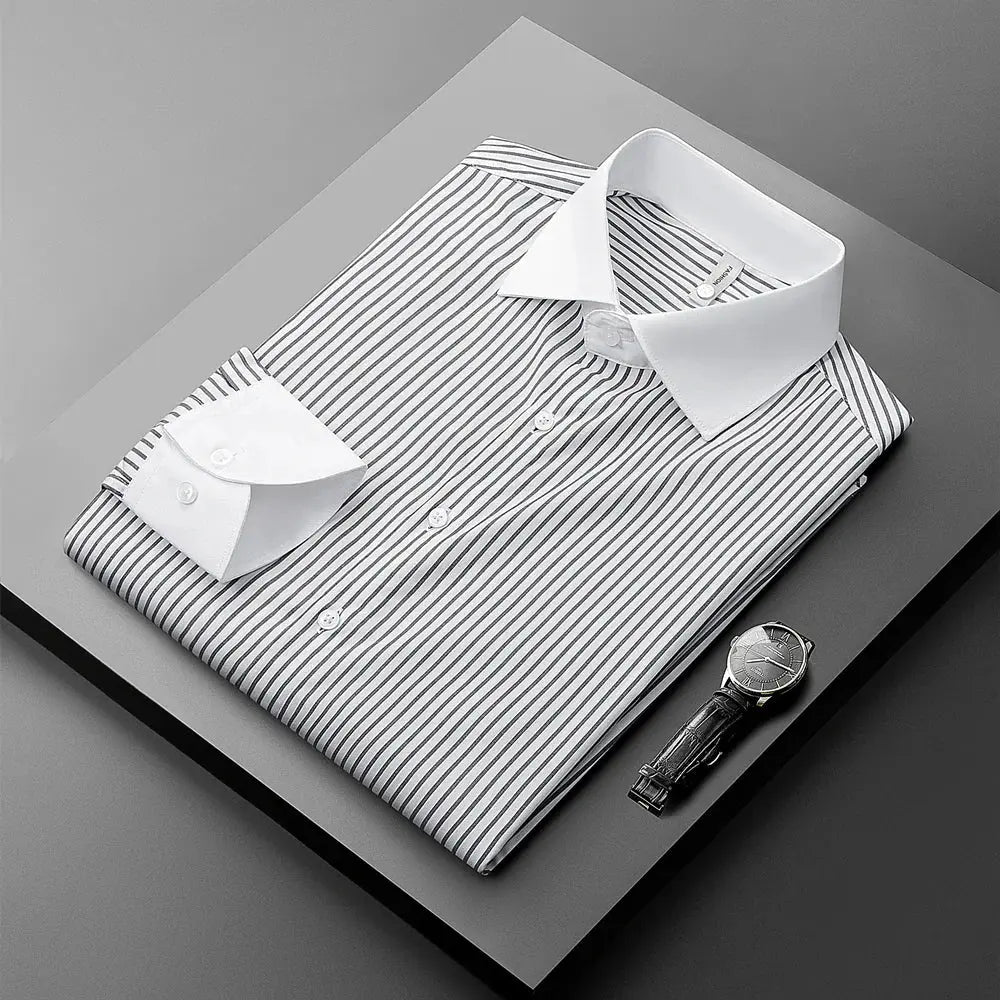 Women's Elliot Pinstripe Dress Shirt | Bamboo fiber and spandex blend 1