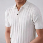 Women's Ellison Knit Polo | Premium knitted fabric with ribbed texture 2