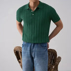 Women's Ellison Knit Polo | Premium knitted fabric with ribbed texture 3