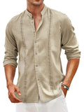 Embroidered Guayabera Linen Shirt for Men with Breathable Fabric | Stylish Summer Attire for Comfort and Versatility