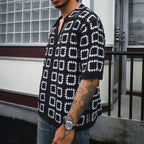 Enzo Collection | Knit Pattern Shirt with Breathable Fabric | Stylish Casual Wear for Warm Evenings