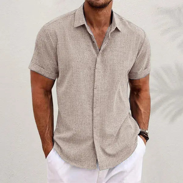 Women's Ethan | Casual Short Sleeve Men's Shirt, Relaxed Fit, Button-Down | Button-Down Design: The structured front add 12