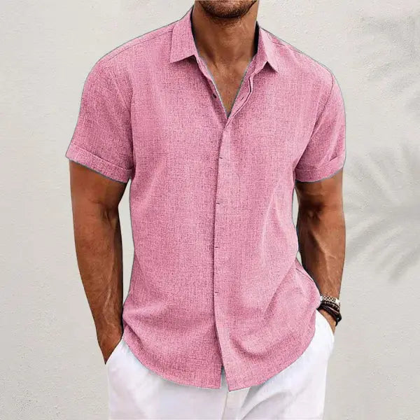 Women's Ethan | Casual Short Sleeve Men's Shirt, Relaxed Fit, Button-Down | Button-Down Design: The structured front add 9
