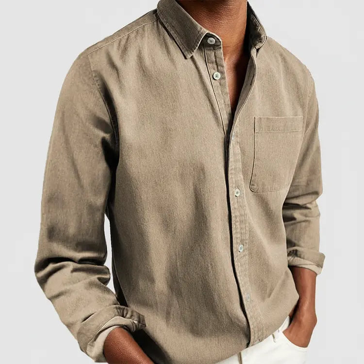 Women's Ethan | Classic Casual Long Sleeve Men's Shirt | Long Sleeve Design: Provides added warmth and a po 1