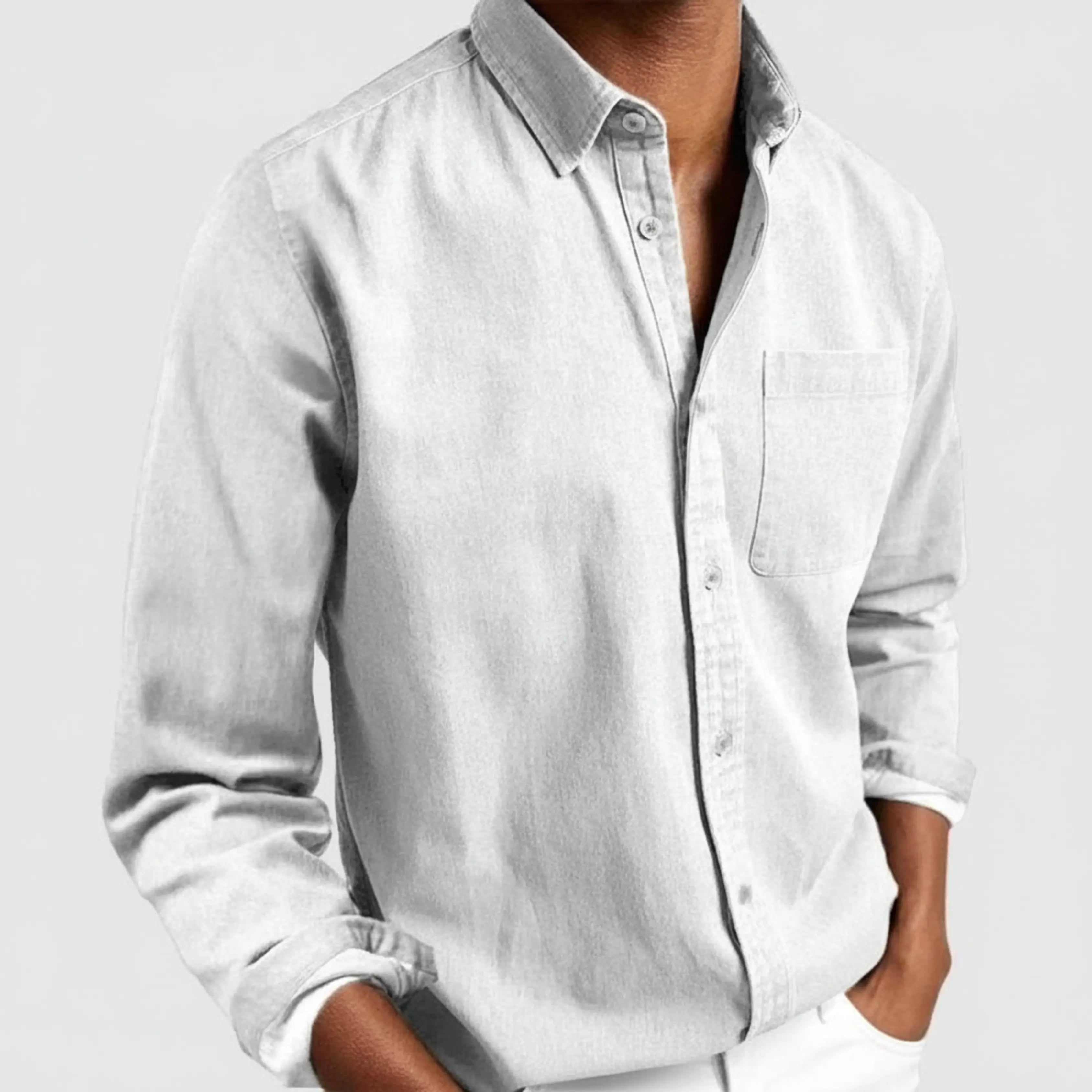 Women's Ethan | Classic Casual Long Sleeve Men's Shirt | Long Sleeve Design: Provides added warmth and a po 4