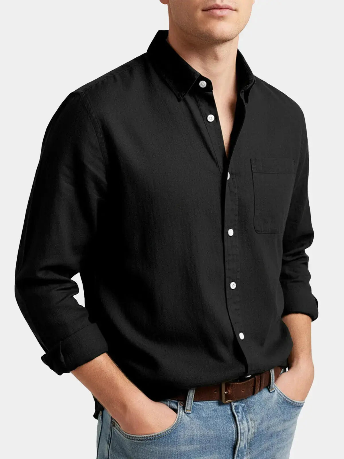 Ethan | Stylish Acid Washed Long Sleeve Men's Shirt 3