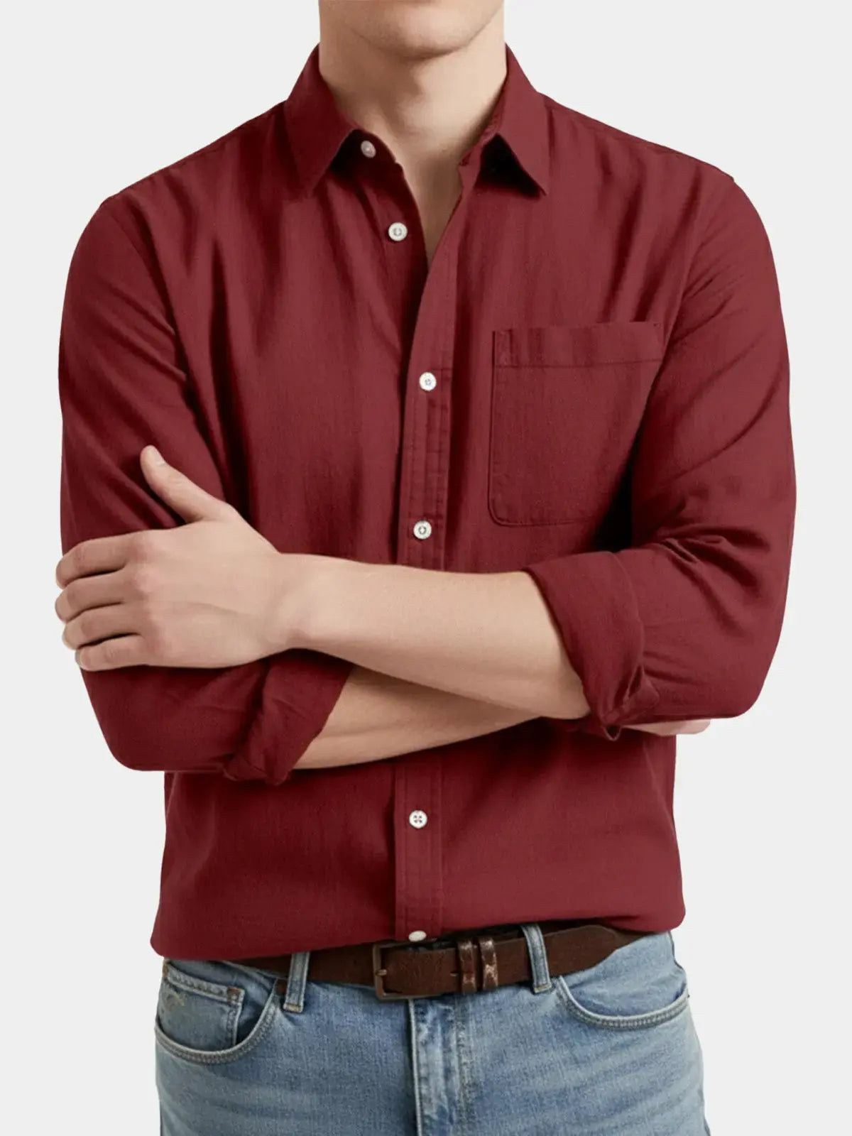 Ethan | Stylish Acid Washed Long Sleeve Men's Shirt 8