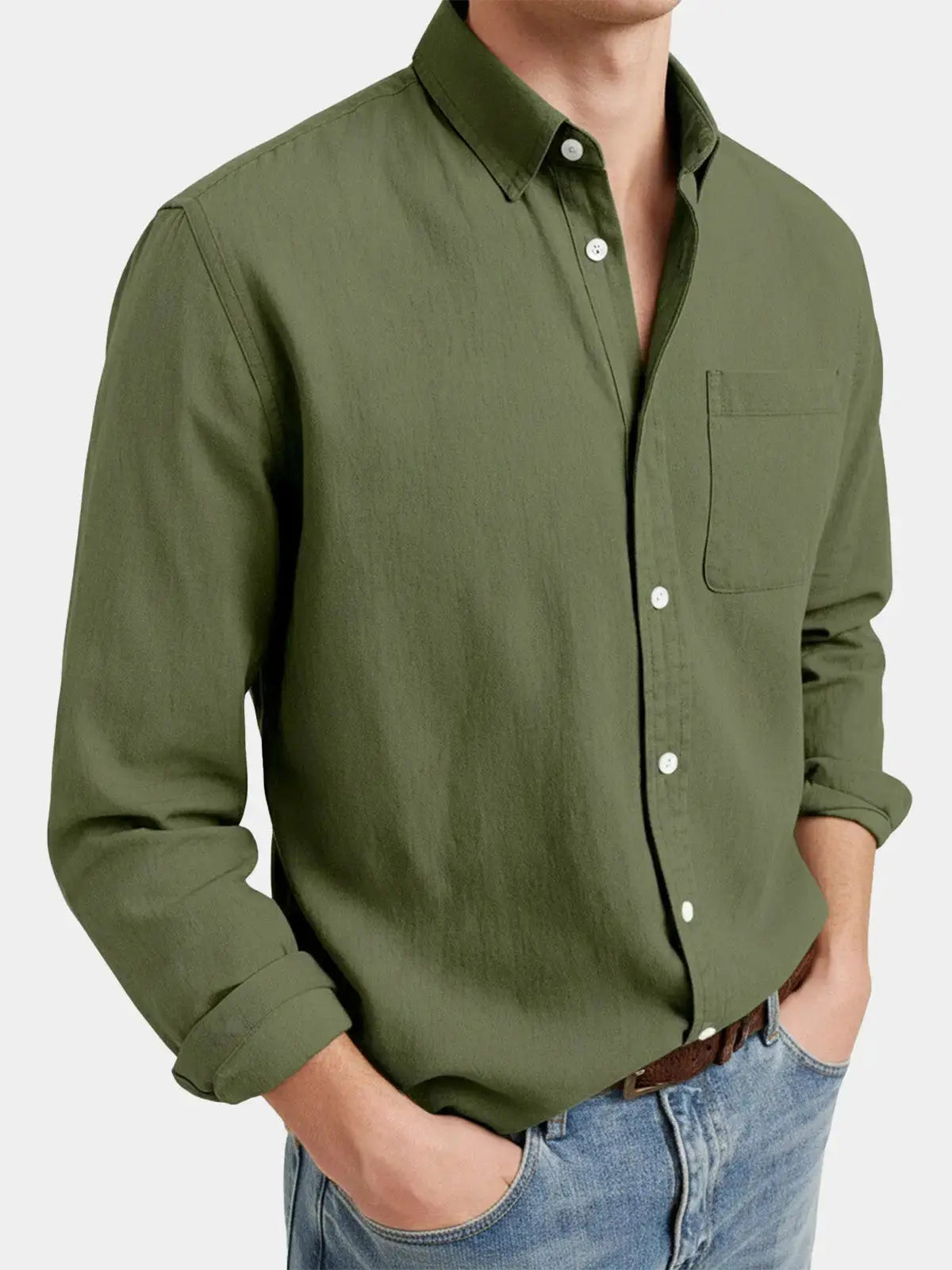 Ethan | Stylish Acid Washed Long Sleeve Men's Shirt 9