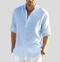 Women's Ethan | Stylish Casual Long Sleeve Men's Shirt | Band Collar Design: Enhances casual outfits with s 0