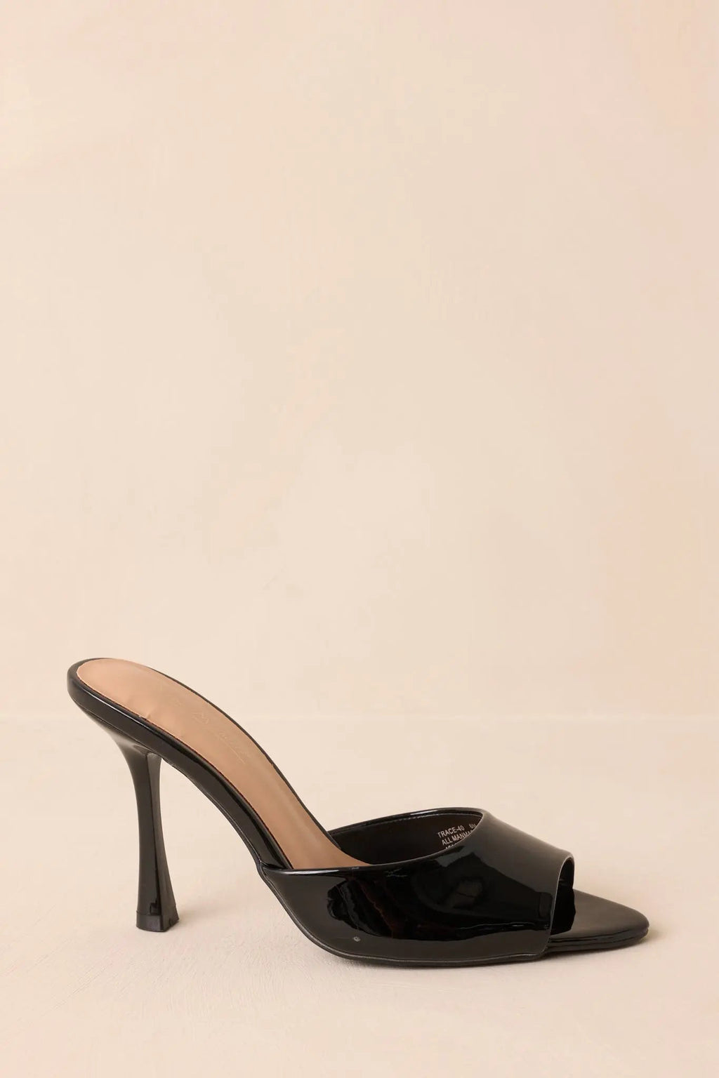 Women's Every Step Counts Black Faux Leather High Heel Sandals | Heels measures 4" 3