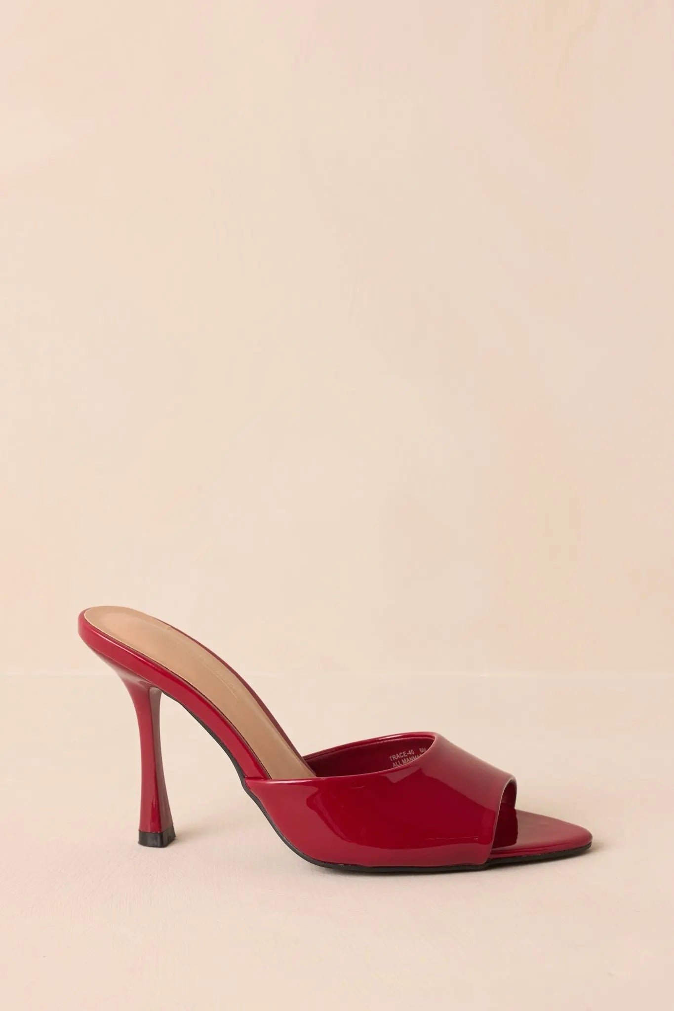 Women's Every Step Counts Red Faux Leather High Heel Sandals | Heels measures 4" 2