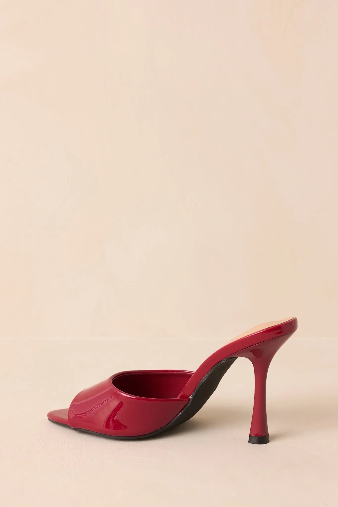 Women's Every Step Counts Red Faux Leather High Heel Sandals | Heels measures 4" 5