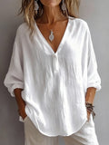 Everyday Comfort | Casual Blouse for Women with Breathable Cotton Linen | Effortless Summer Style for Daily Wear
