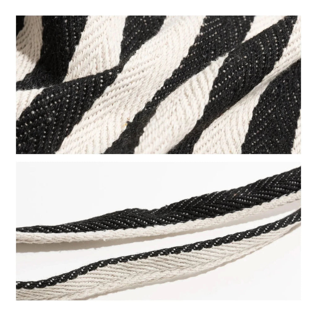 Everyday Essentials | Canvas Tote Bag with Stylish Striped Design | Durable and Spacious for Daily Use