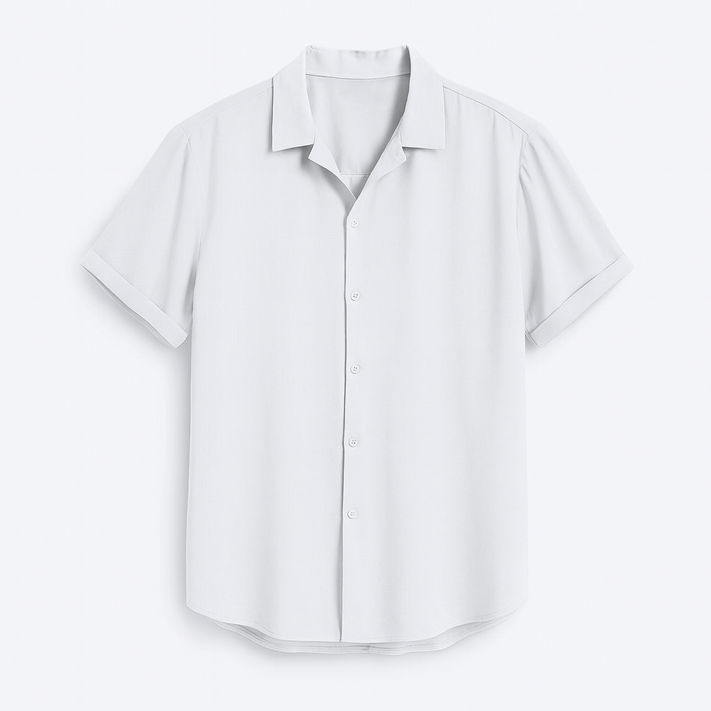 Everyday Essentials | Men's Breathable Cotton Linen Blend Shirt with Relaxed Fit | Stylish Comfort for Warm Weather