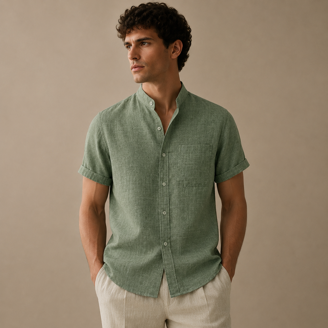 Everyday Linen Essential – Men's Linen Shirt with Relaxed Fit