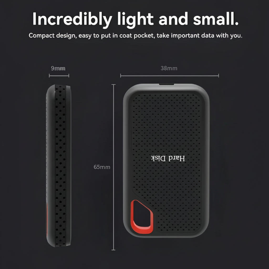 External Hard Drive Portable SSD High Speed USB C Storage