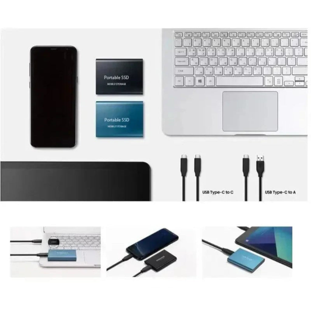Portable 2TB USB-C SSD External Drive