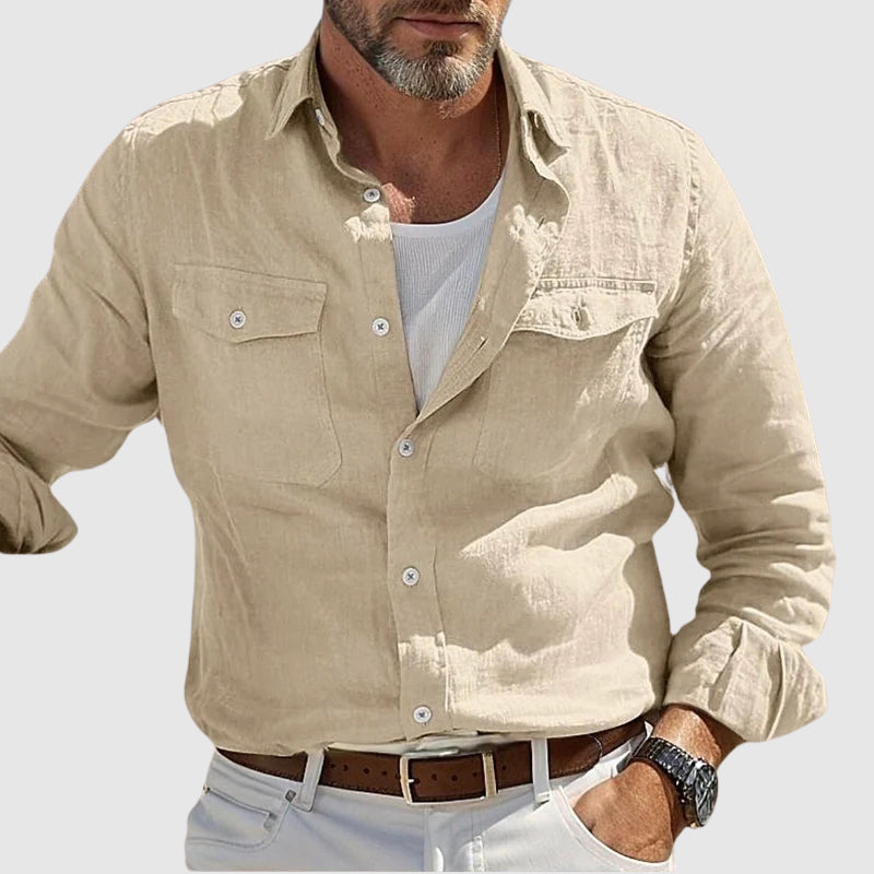 Women's Felix Grant Vintage Linen Shirt | Material: Cotton-Linen Blend 1