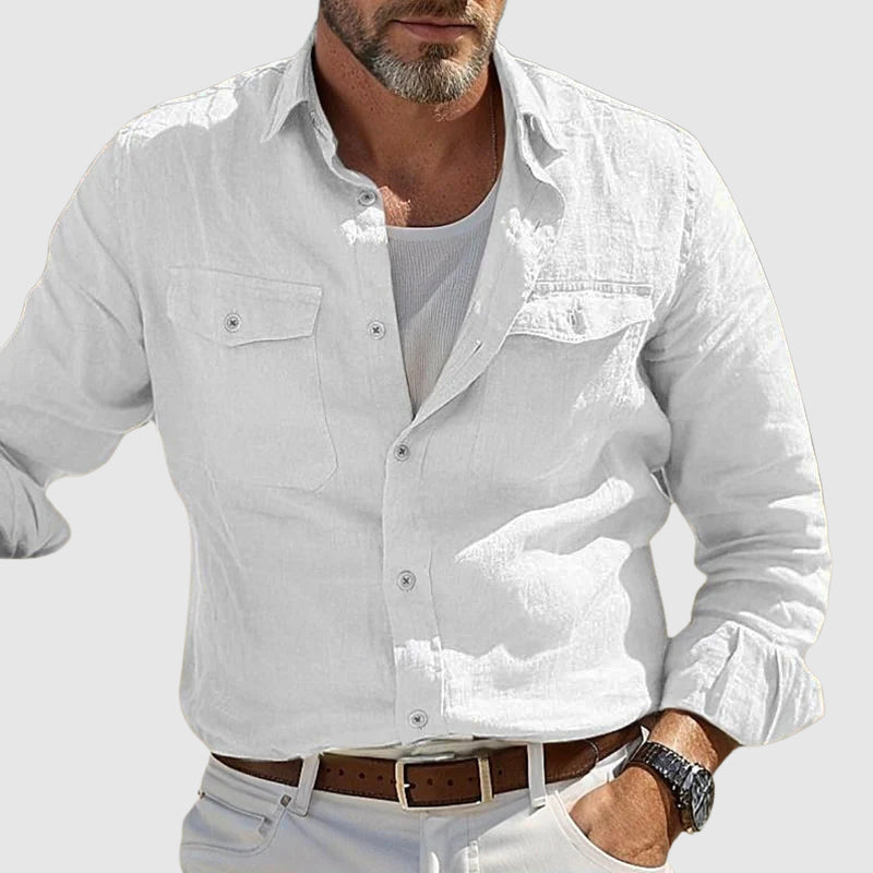 Women's Felix Grant Vintage Linen Shirt | Material: Cotton-Linen Blend 2