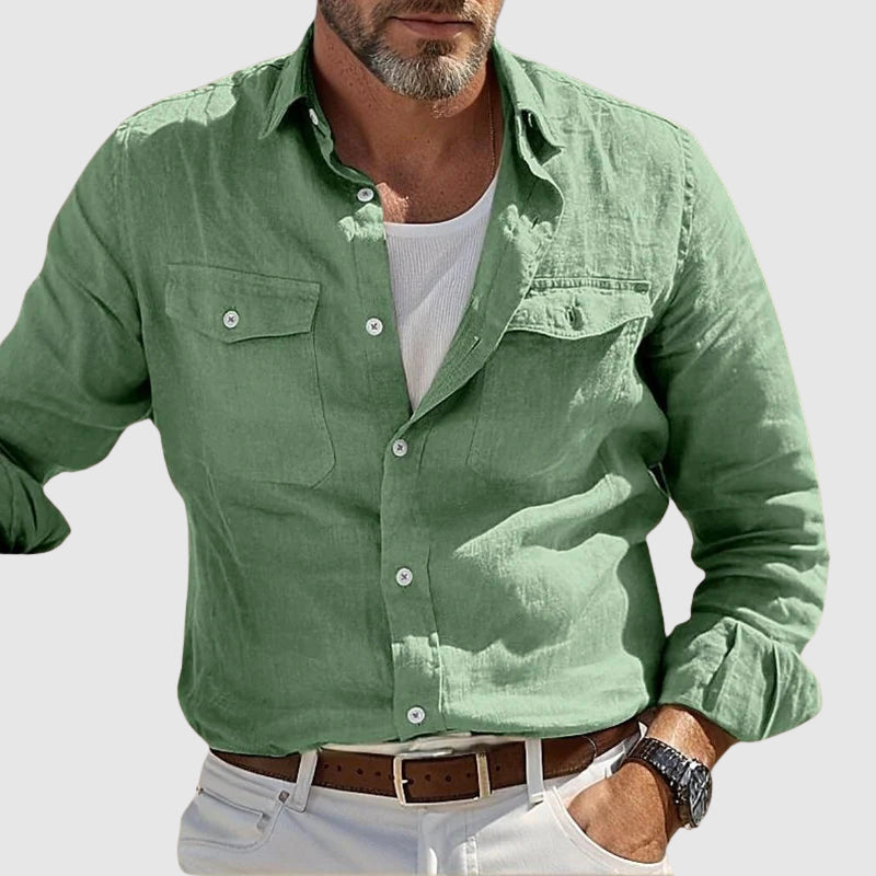 Women's Felix Grant Vintage Linen Shirt | Material: Cotton-Linen Blend 3