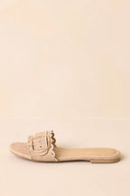 Women's Find Your Pace Natural Woven Embroidered Eyelet Flat Sandals | All Man Made Materials 4