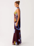 Women's Floral Maxi Dress with Strapless Design | Perfect for Evening Elegance - Women's | Maxi length — elongates your  3