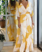 Floral Midi Dress with Harmony Design