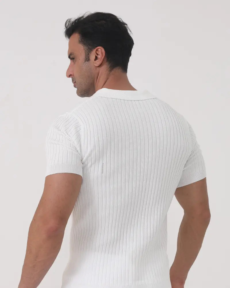 Women's Florence - Ribbed Cotton Polo | Material: Polyester mixed with Cotton 2
