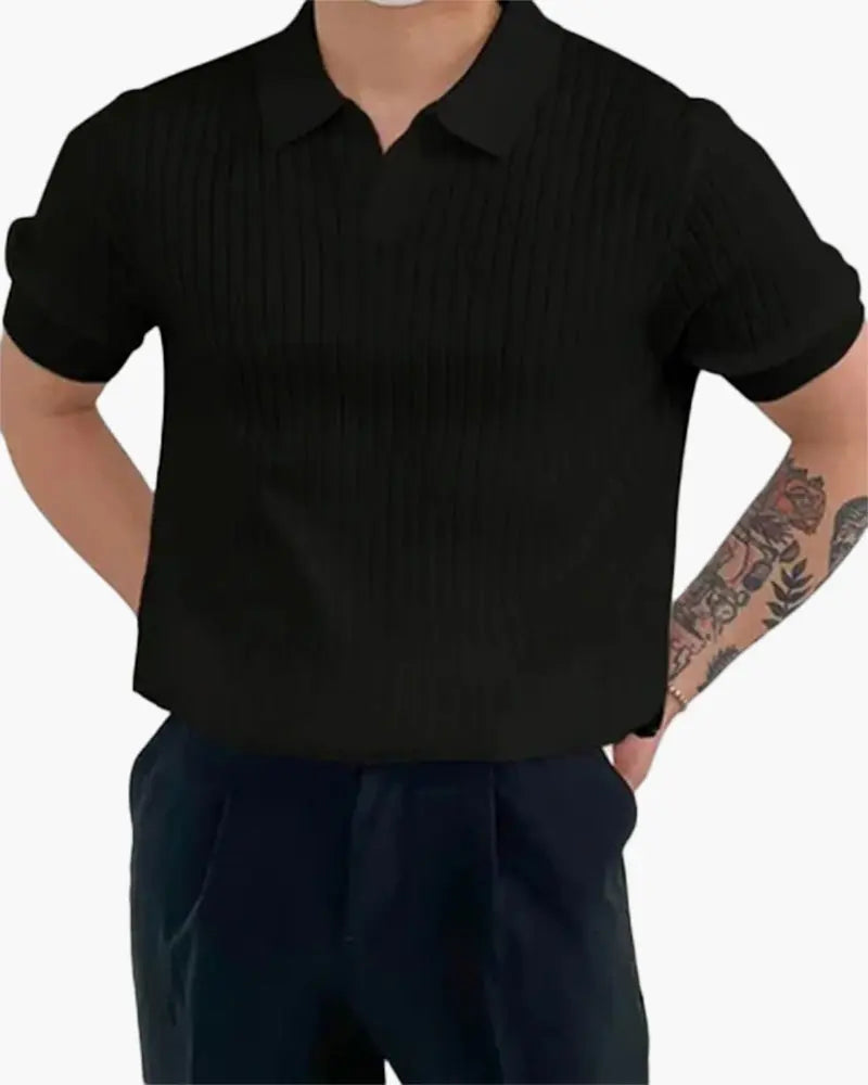 Women's Florence - Ribbed Cotton Polo | Material: Polyester mixed with Cotton 4