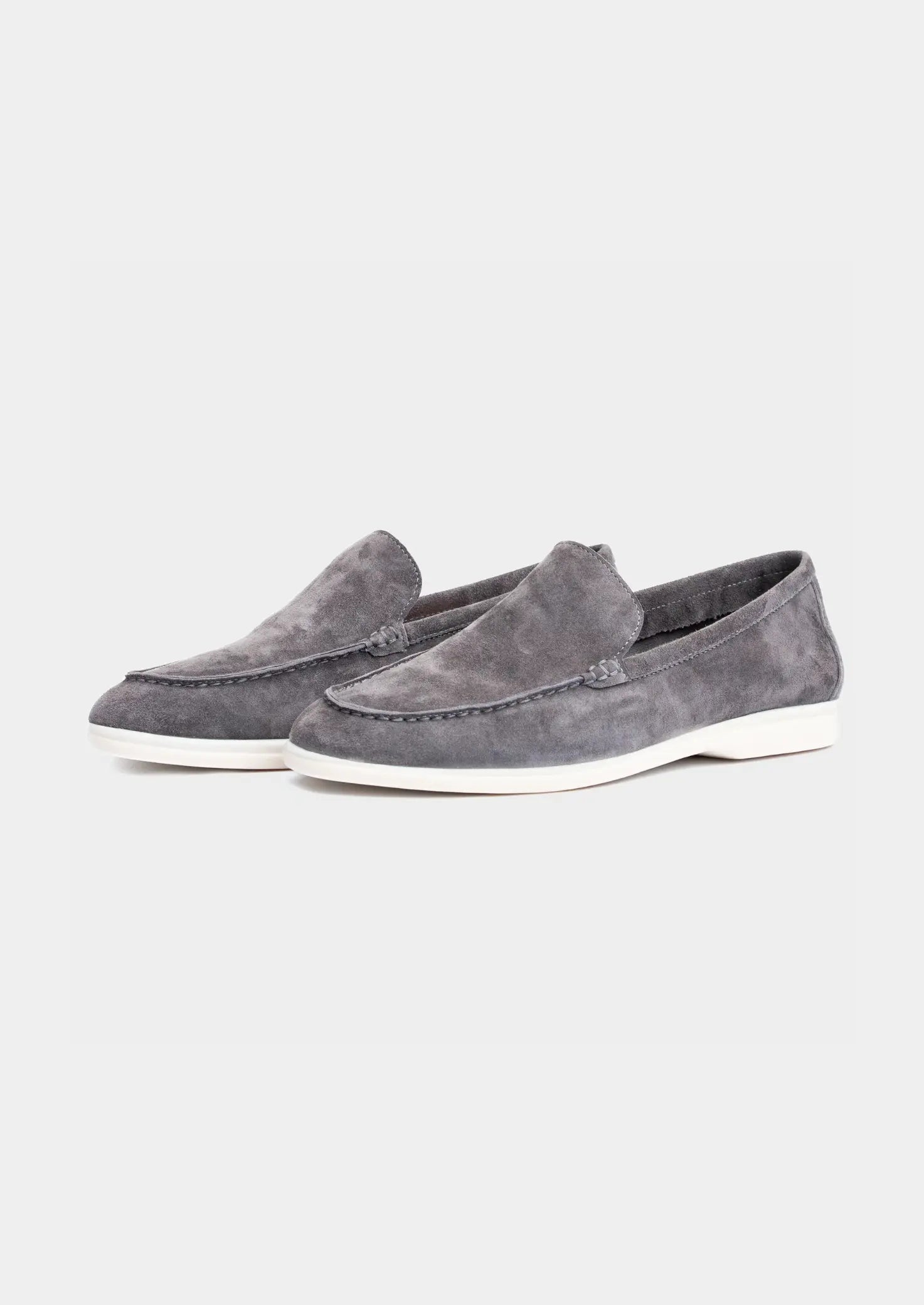 Women's Fog Gray Classic Suede Loafers 0