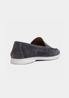 Women's Fog Gray Classic Suede Loafers 1