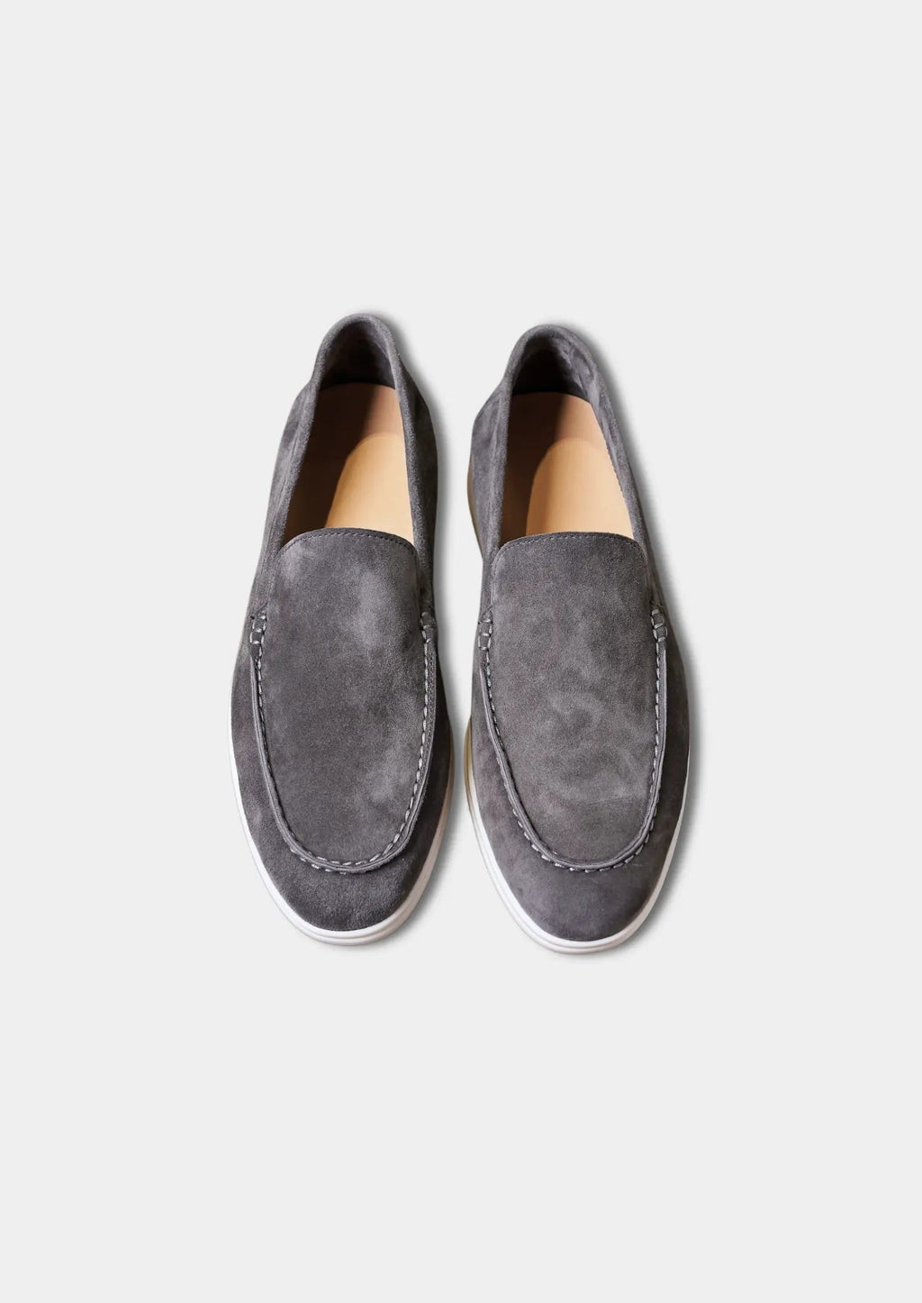 Women's Fog Gray Classic Suede Loafers 2