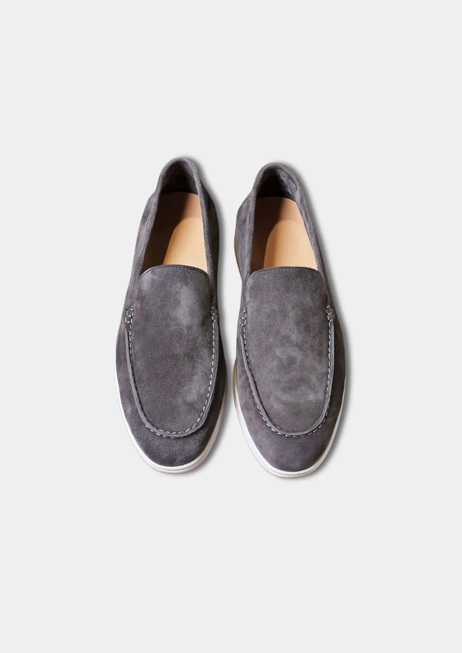 Women's Fog Gray Classic Suede Loafers 2