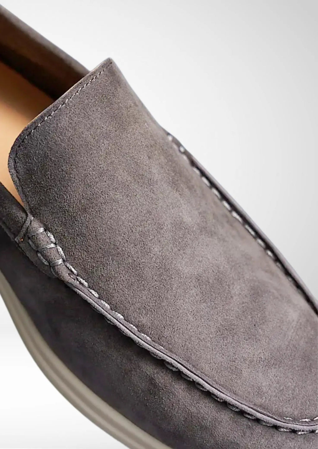 Women's Fog Gray Classic Suede Loafers 3