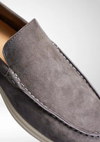 Women's Fog Gray Classic Suede Loafers 3