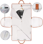 Foldable PU Leather Storage Bag with Zipper Closure | Spacious Design for Organizing Formal Wear